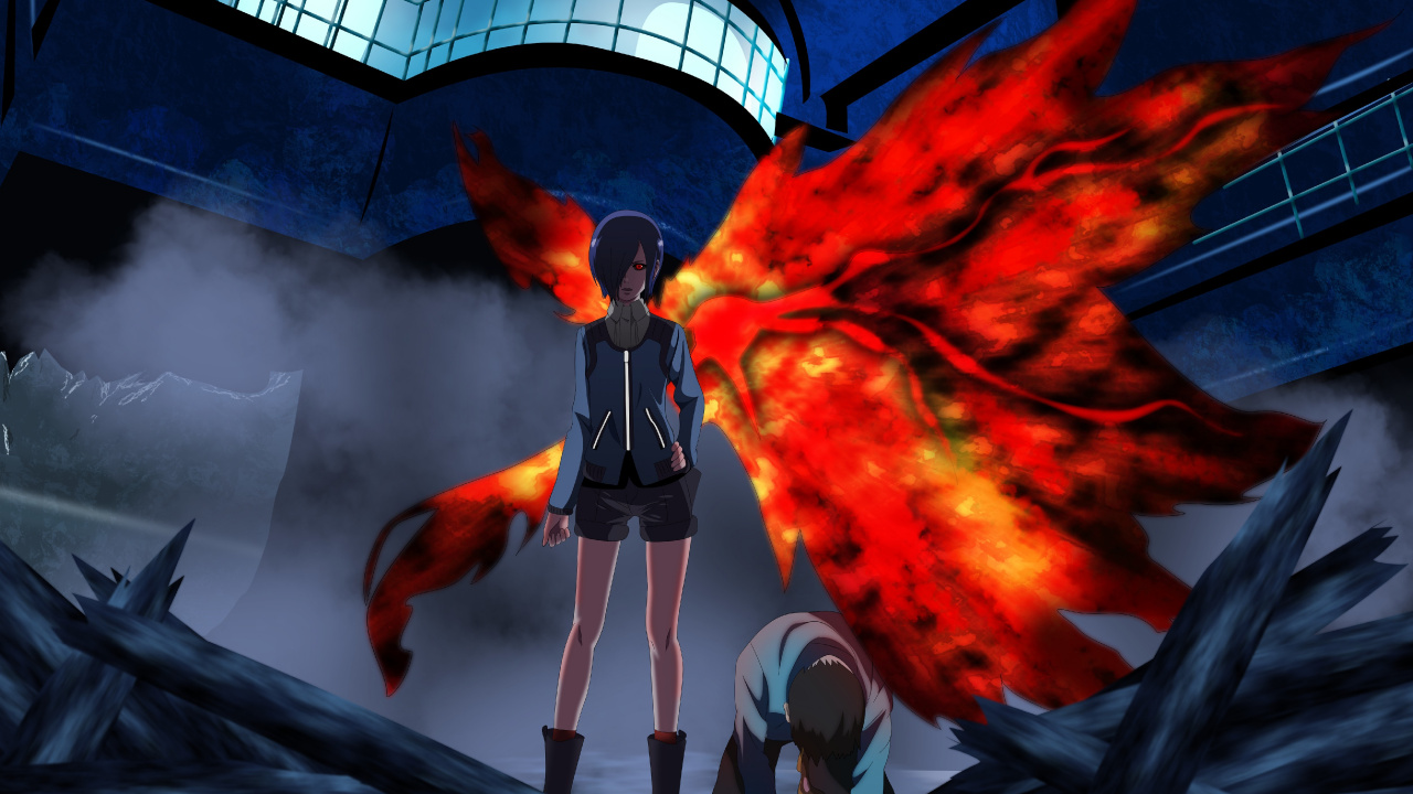 Femme en Chemise à Manches Longues Noir et Blanc Debout Près du Feu Rouge et Bleu. Wallpaper in 1280x720 Resolution