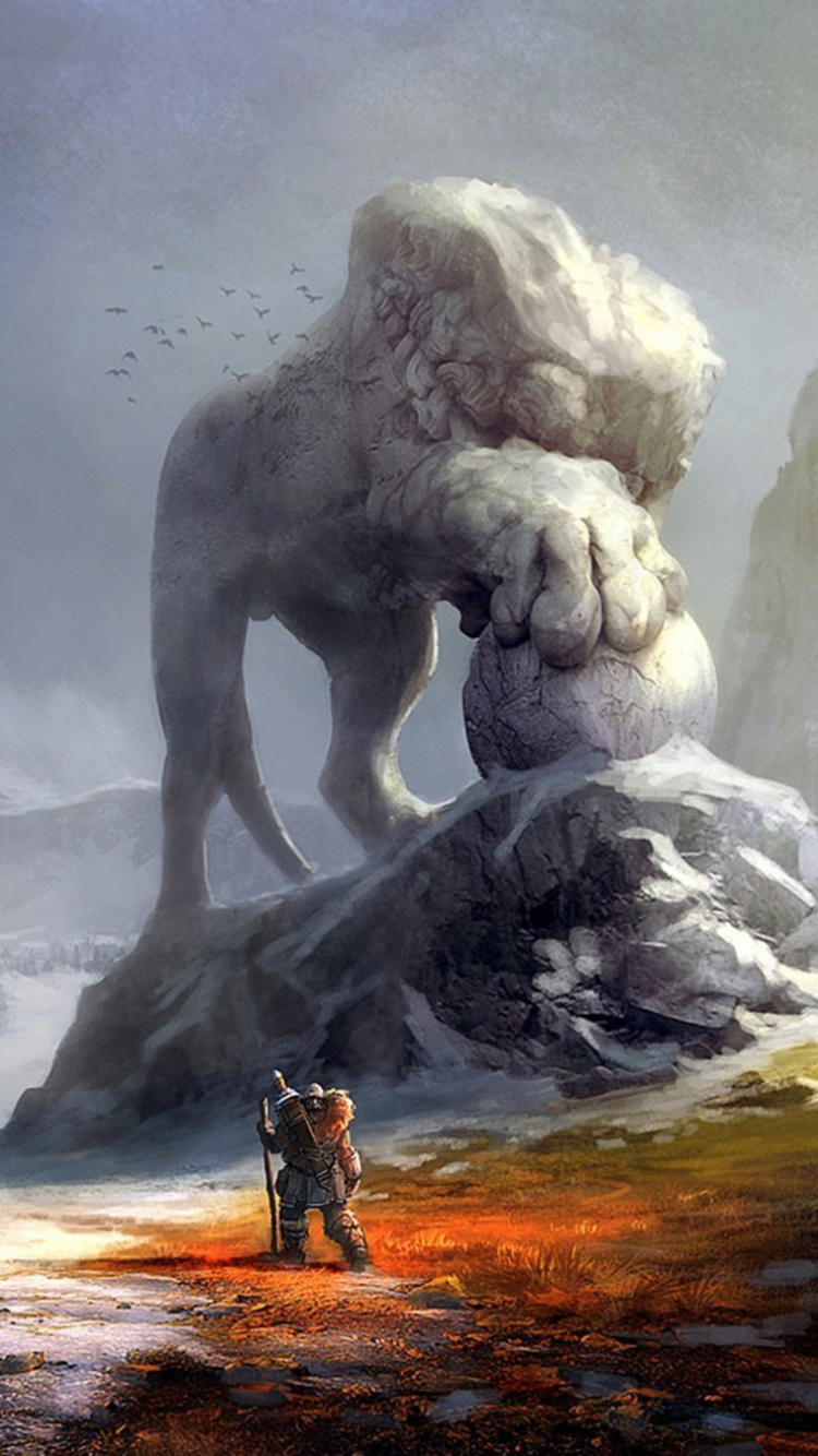 L'homme en Veste Noire Debout à Côté de la Peinture de Cheval. Wallpaper in 750x1334 Resolution