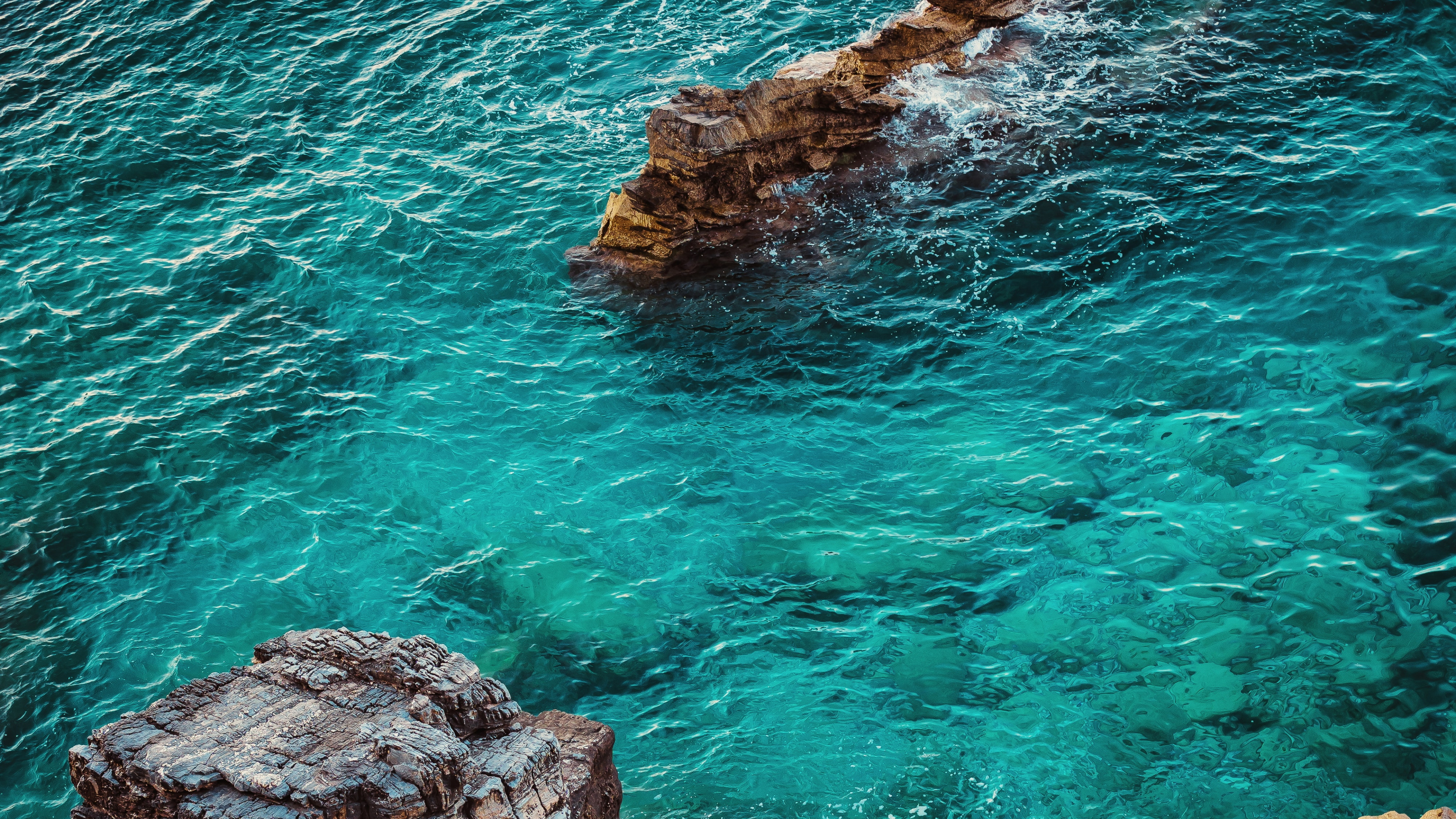 Body of Water, Sea, Water, Coast, Rock. Wallpaper in 3840x2160 Resolution