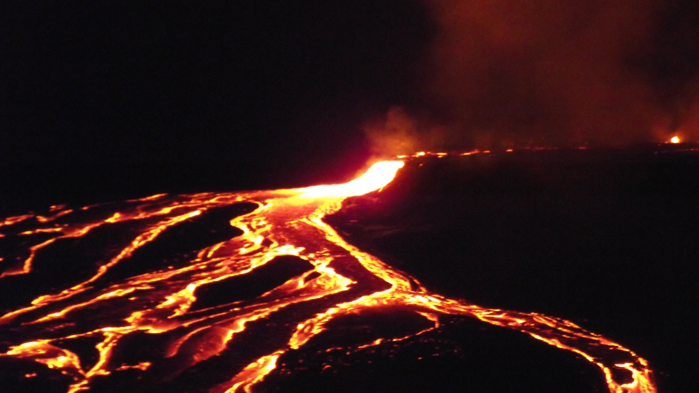 热, 熔岩, 篝火, 类型的火山爆发, 熔岩圆顶 壁纸 1366x768 允许