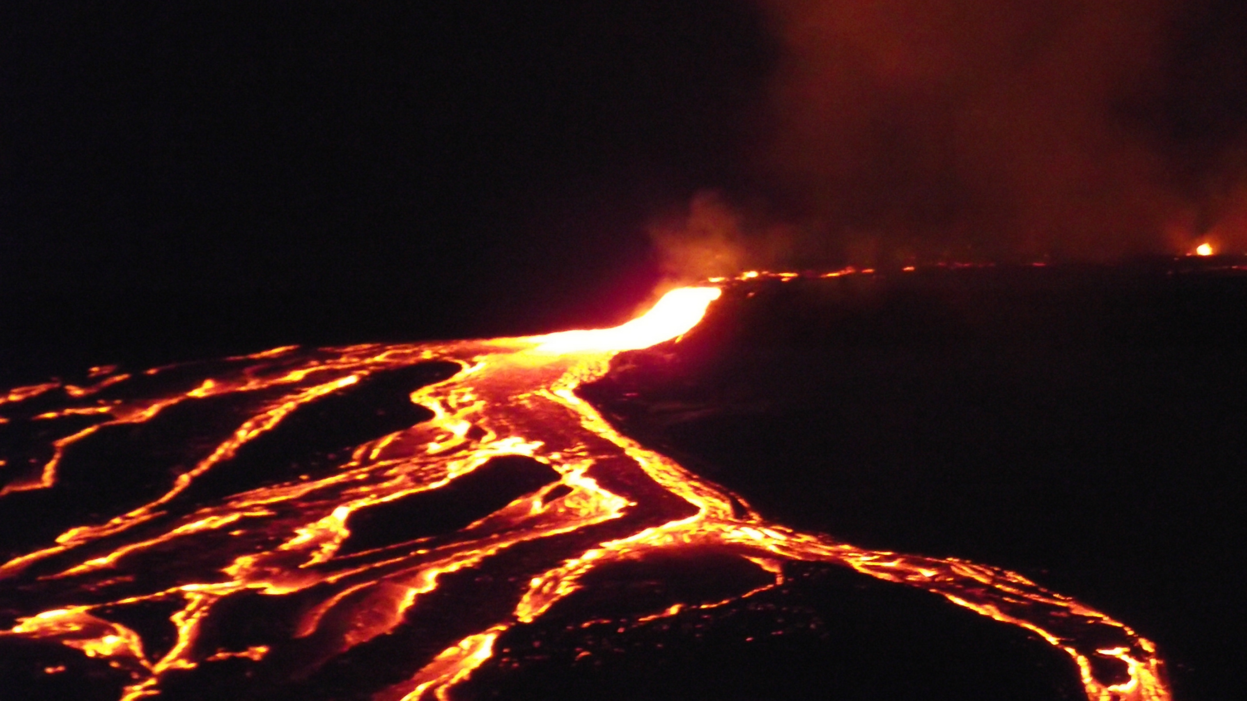 热, 熔岩, 篝火, 类型的火山爆发, 熔岩圆顶 壁纸 2560x1440 允许