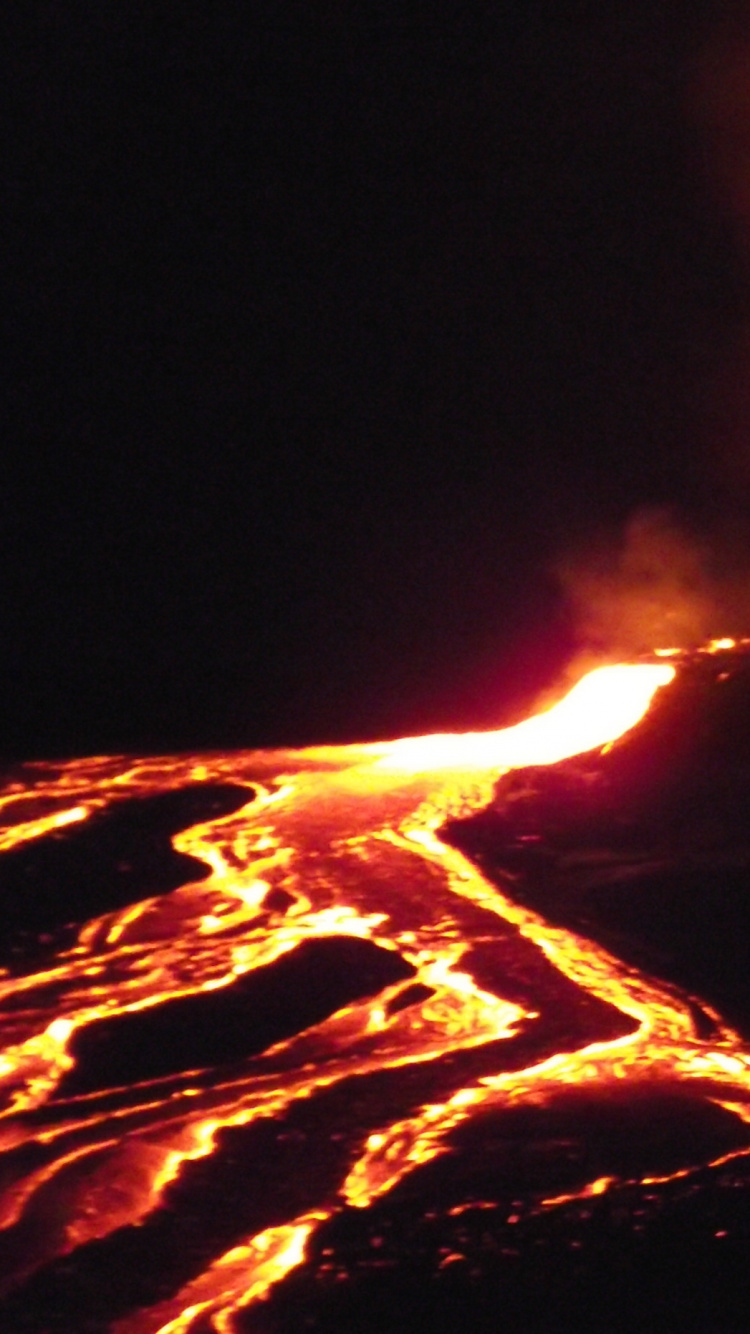 热, 熔岩, 篝火, 类型的火山爆发, 熔岩圆顶 壁纸 750x1334 允许