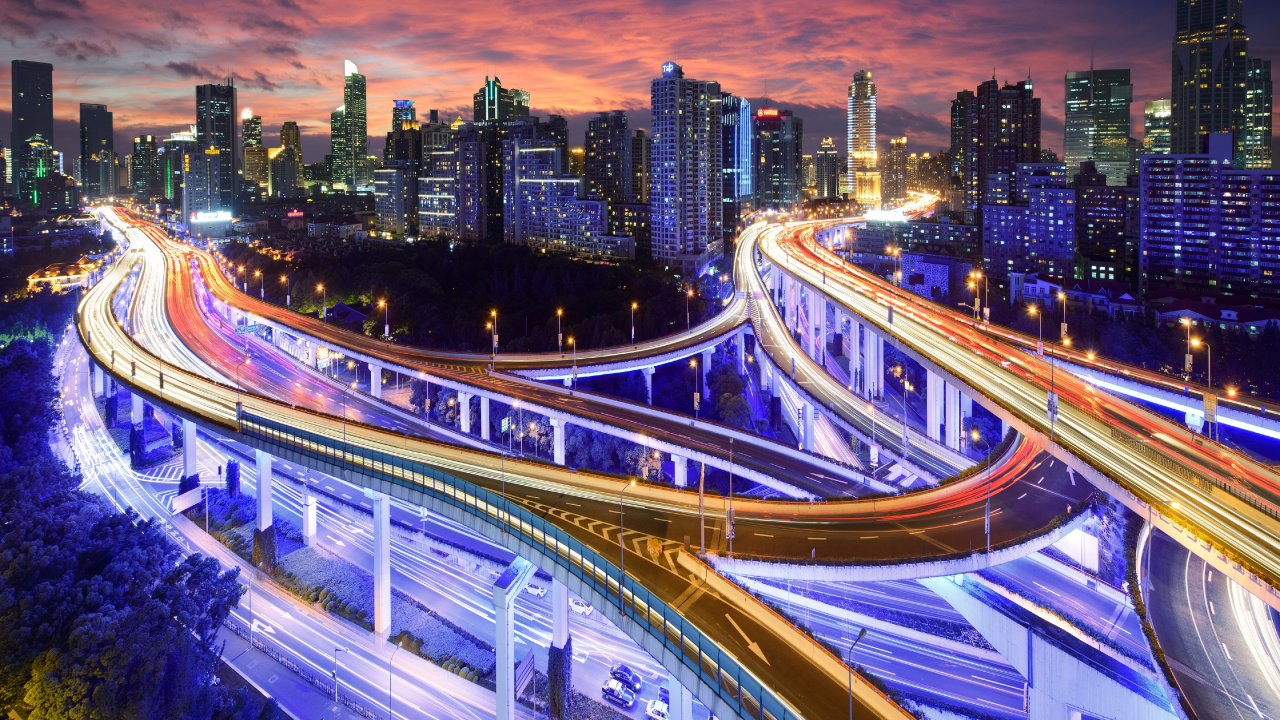 城市, 城市景观, 大都会, 里程碑, 天桥 壁纸 1280x720 允许