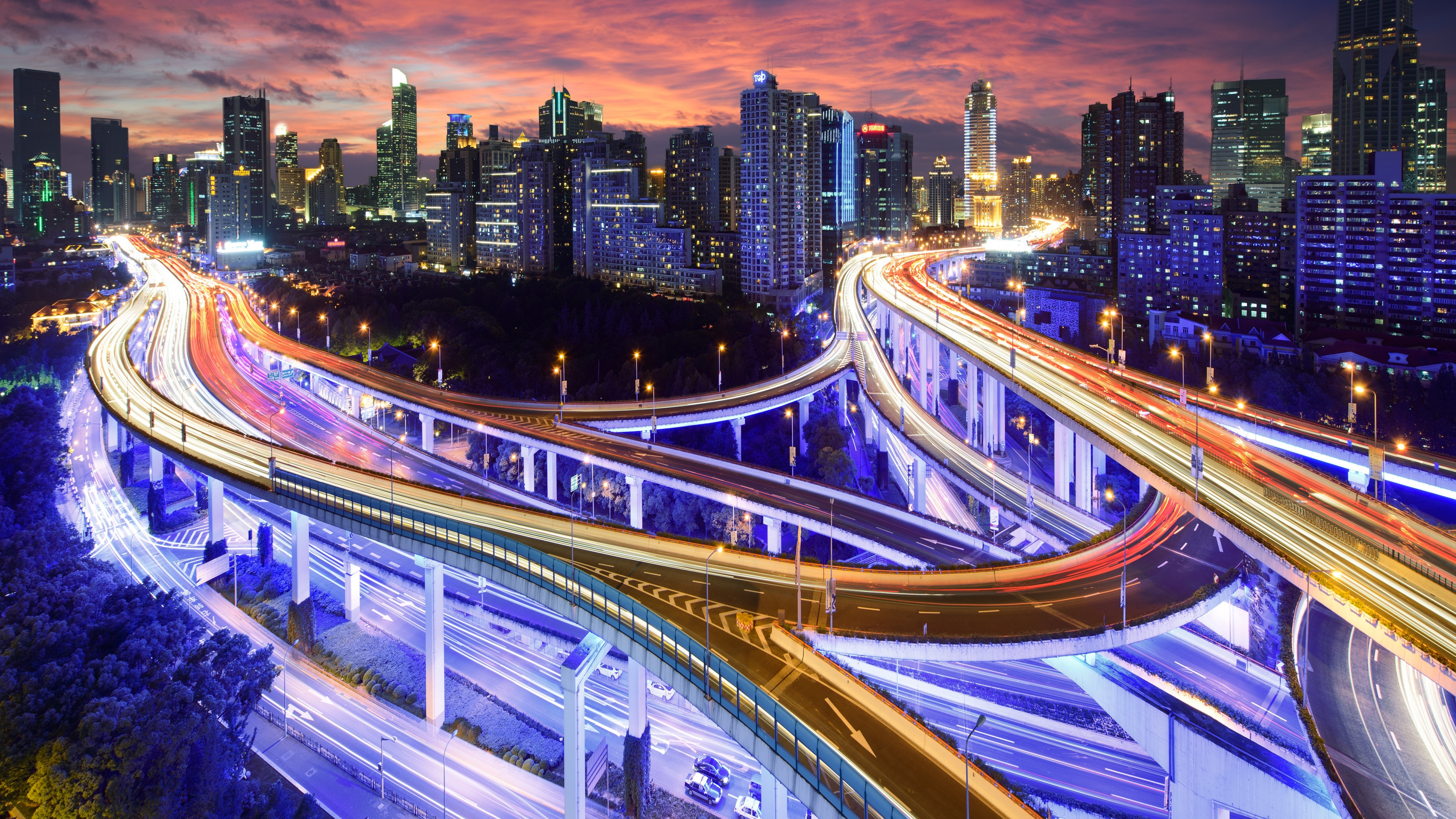 城市, 城市景观, 大都会, 里程碑, 天桥 壁纸 3840x2160 允许