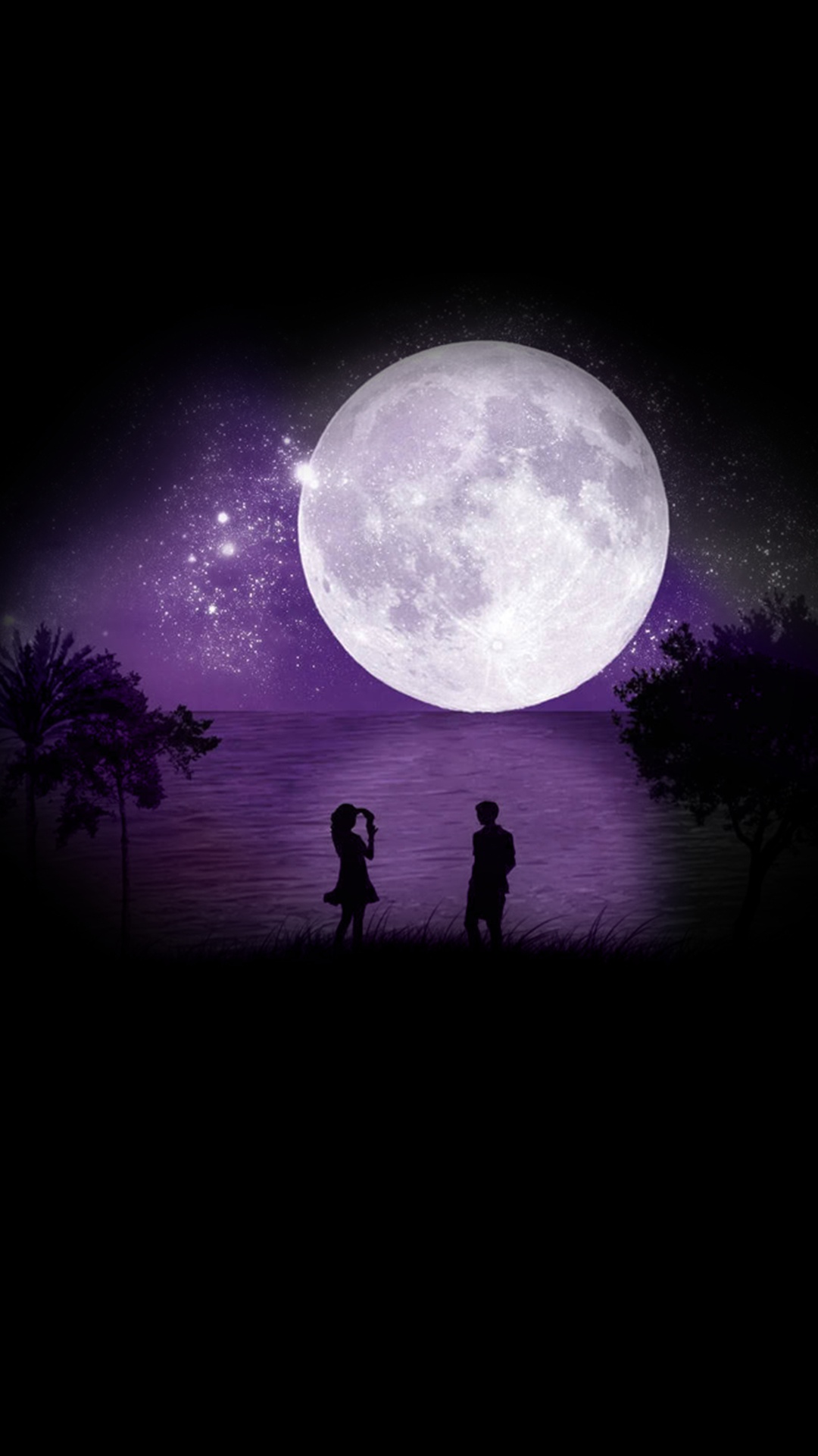 Luna, Ambiente, Naturaleza, Entorno Natural, Morado. Wallpaper in 1080x1920 Resolution
