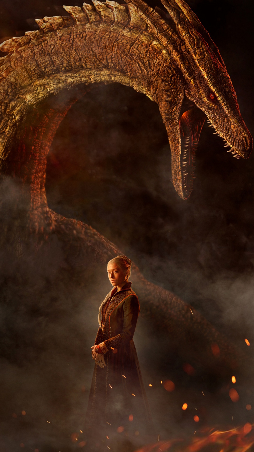 Haus Des Drachen 2022 Poster, Haus Des Drachen, Rhaenyra Targaryen, George RR Martin, Dragon. Wallpaper in 1080x1920 Resolution