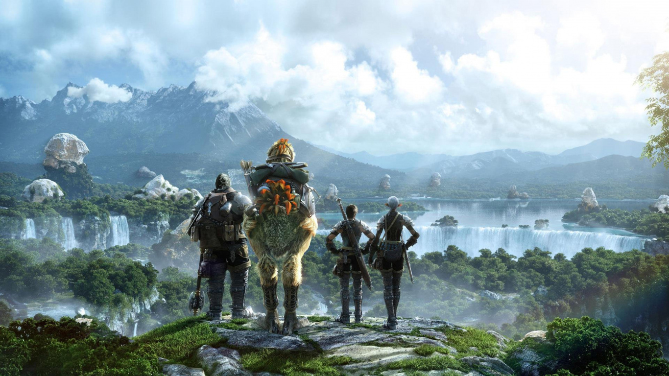 Grupo de Hombres de Pie en el Campo de Hierba Verde Cerca Del Cuerpo de Agua Durante el Día. Wallpaper in 1366x768 Resolution