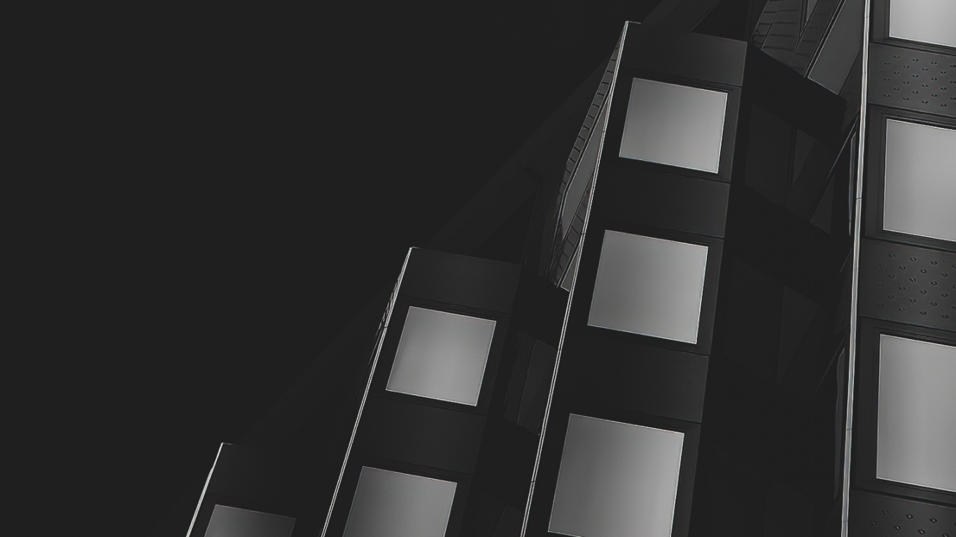 Architecture, Bâtiment, Noir, Rectangle, Gratte-ciel. Wallpaper in 1366x768 Resolution