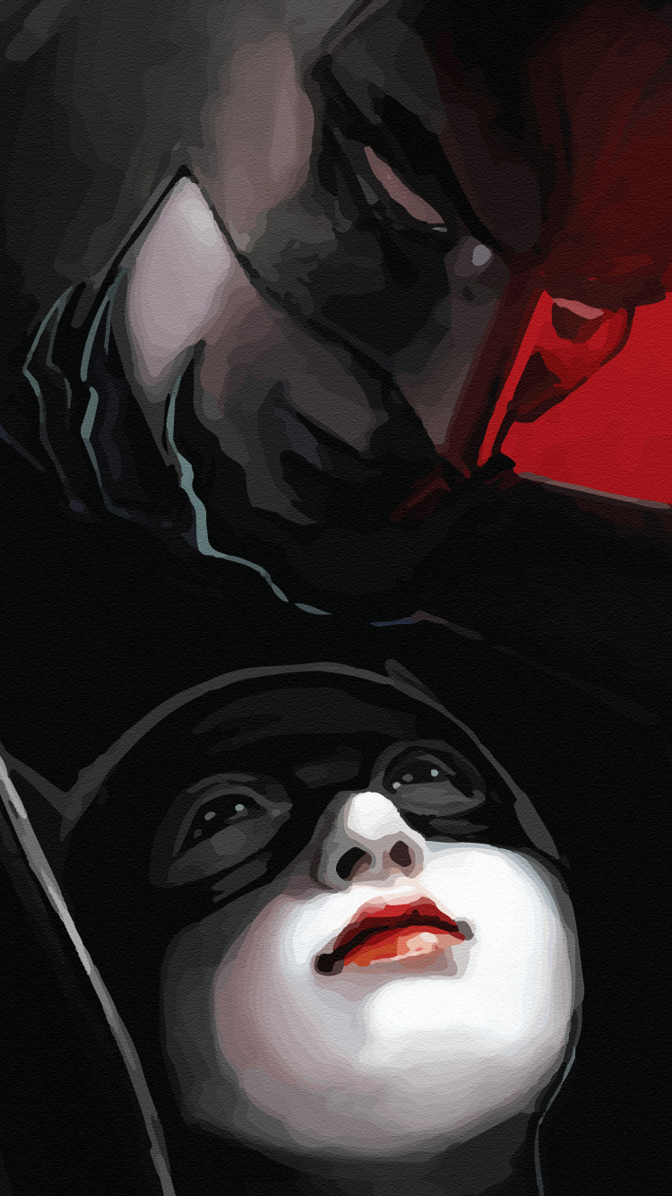 Schwarz-Weiß-Cartoon-Figur. Wallpaper in 750x1334 Resolution