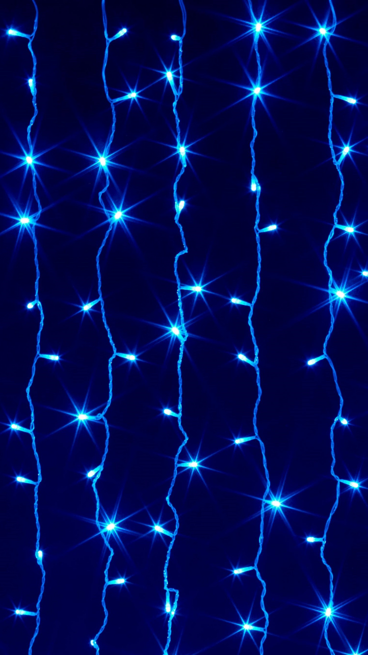 Girlande, Blau, Vorhang, Electric Blue, Licht. Wallpaper in 750x1334 Resolution