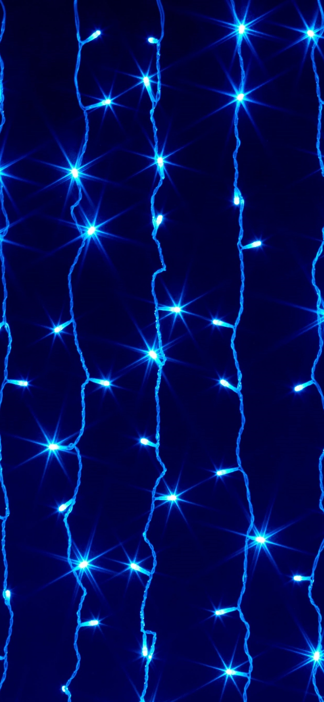 Guirlande, Blue, Rideau, Lumière, Jaune. Wallpaper in 1125x2436 Resolution