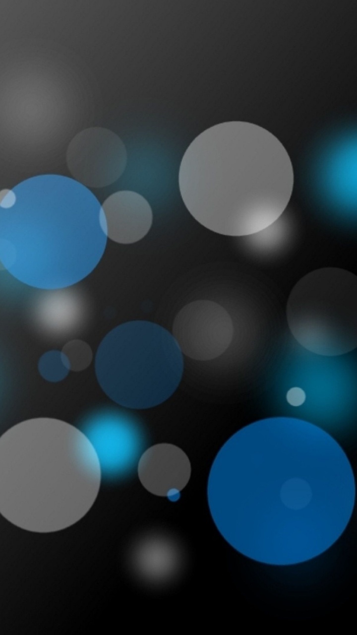 Luces Bokeh Azules y Blancas. Wallpaper in 720x1280 Resolution