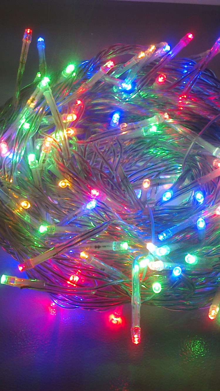 Garland, Led Lamp, Light, Lighting, Christmas Decoration. Wallpaper in 750x1334 Resolution