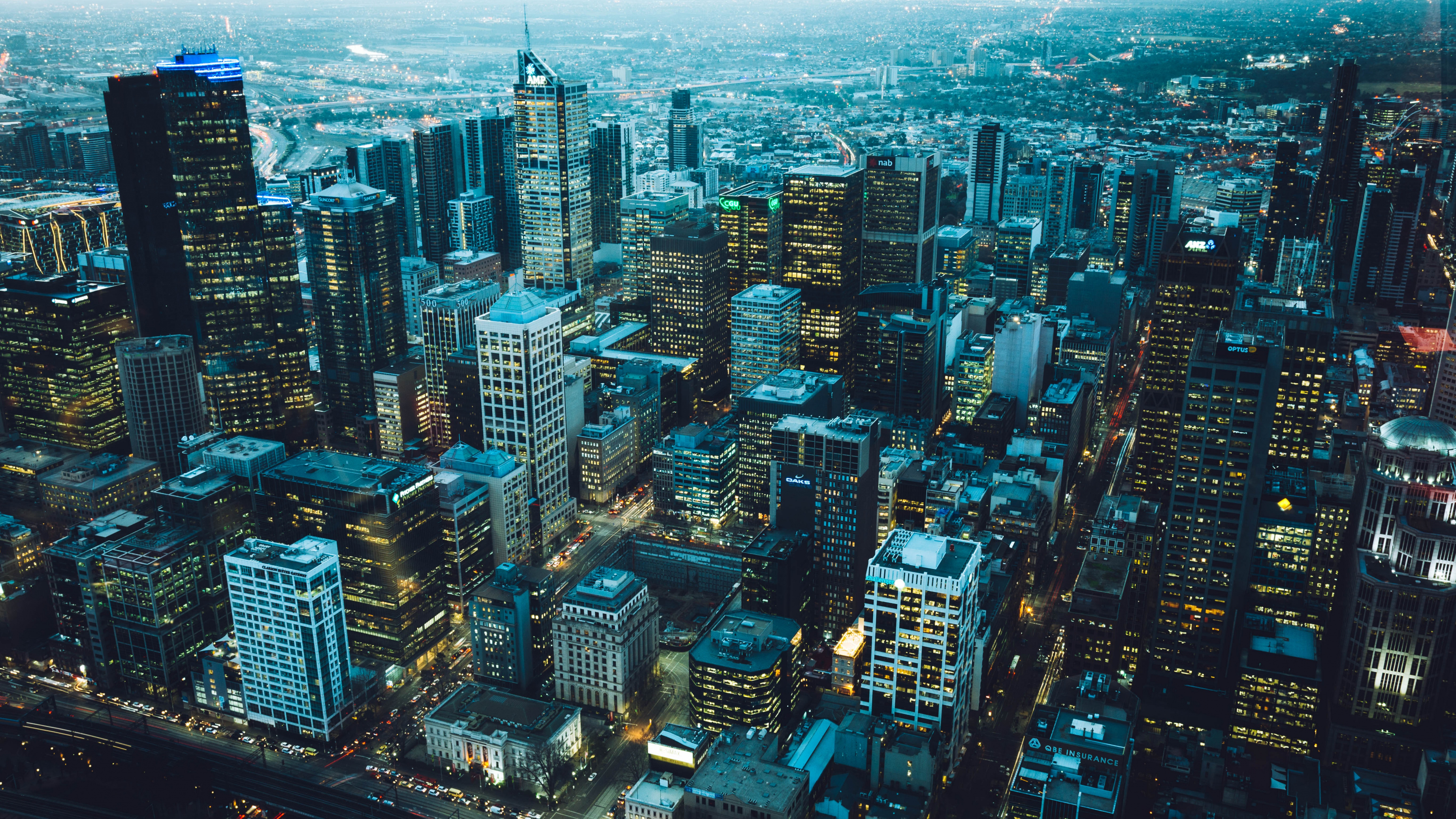 建筑, 城市景观, 城市, 大都会, 天际线 壁纸 3840x2160 允许