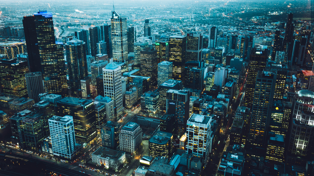 Aerial View of City Buildings During Daytime. Wallpaper in 1280x720 Resolution