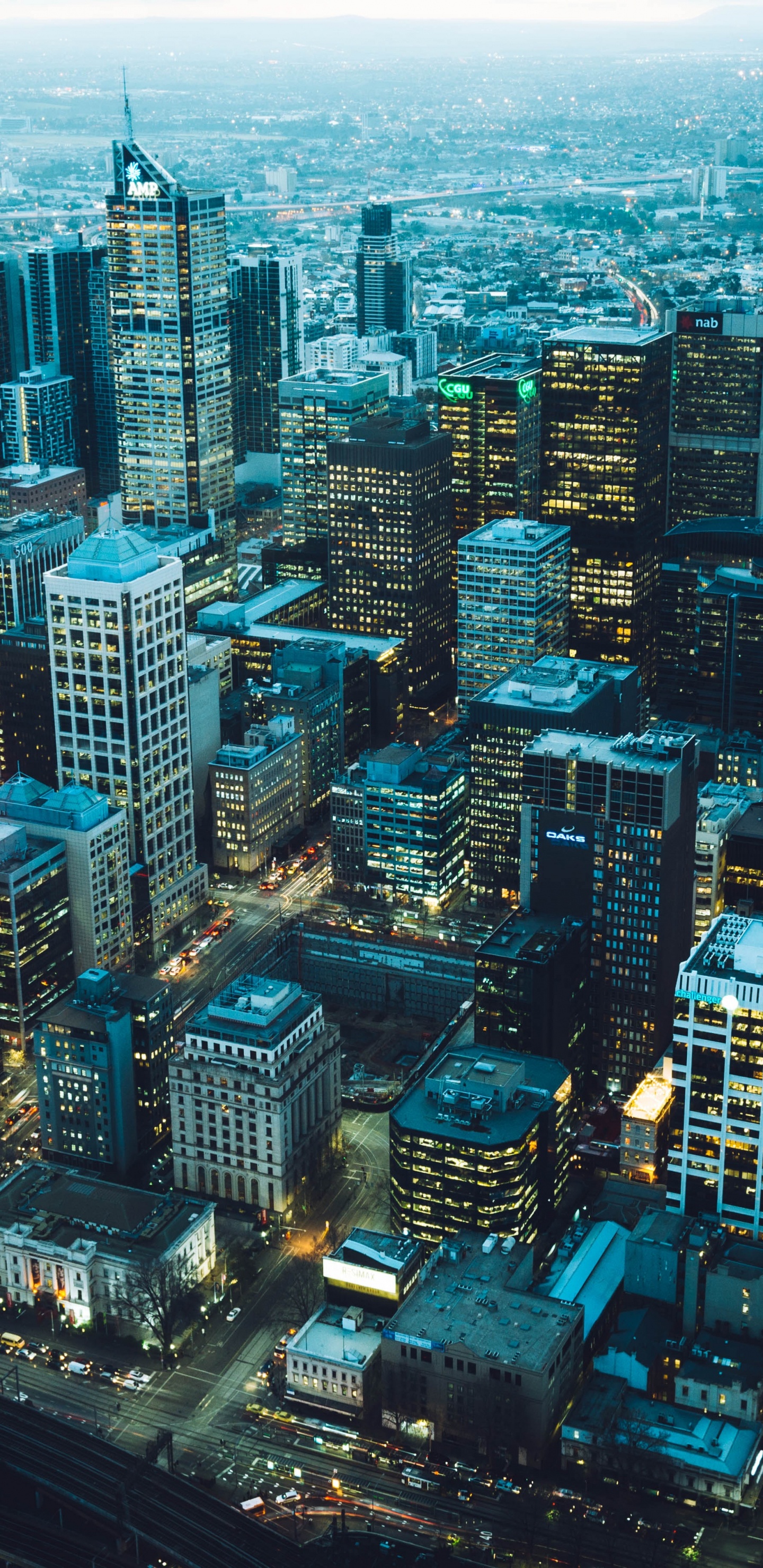 Aerial View of City Buildings During Daytime. Wallpaper in 1440x2960 Resolution