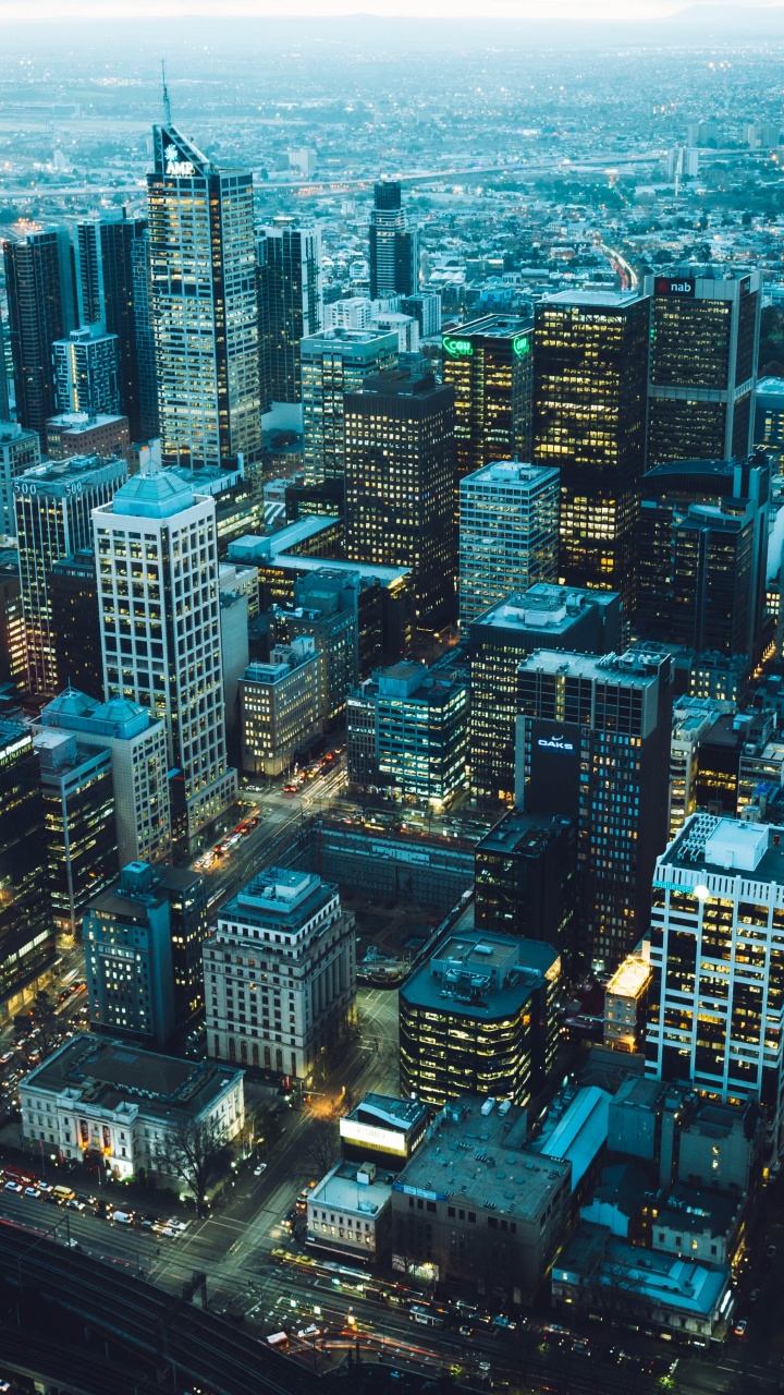Aerial View of City Buildings During Daytime. Wallpaper in 720x1280 Resolution