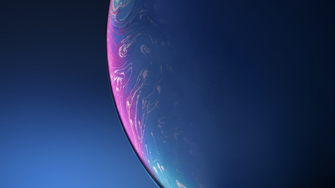 Purple and Blue Planet Illustration. Wallpaper in 1366x768 Resolution