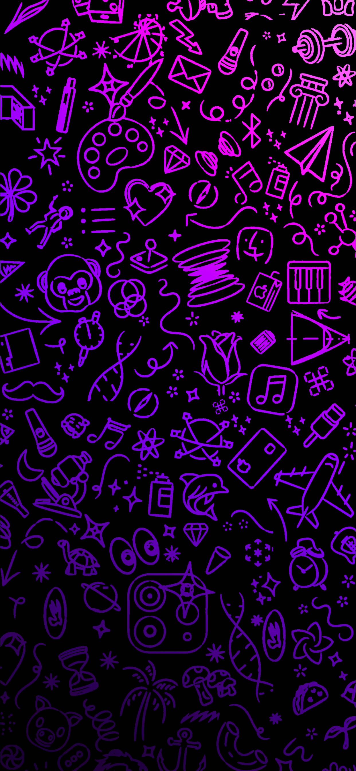 Pattern, Purple, Art, Magenta, Electric Blue. Wallpaper in 1242x2688 Resolution