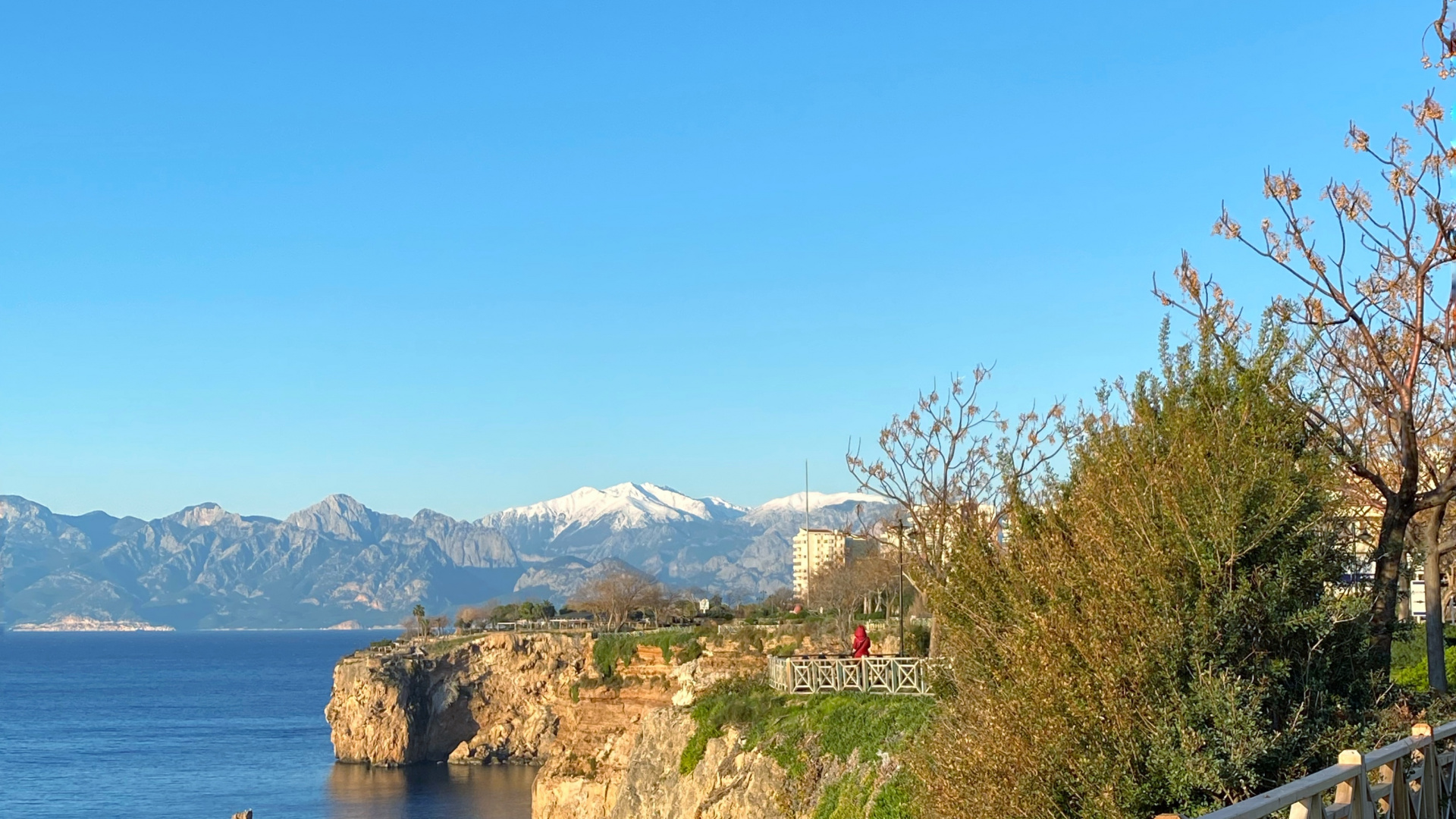 Mount Scenery, Water, Plant, Azure, Fence. Wallpaper in 1920x1080 Resolution