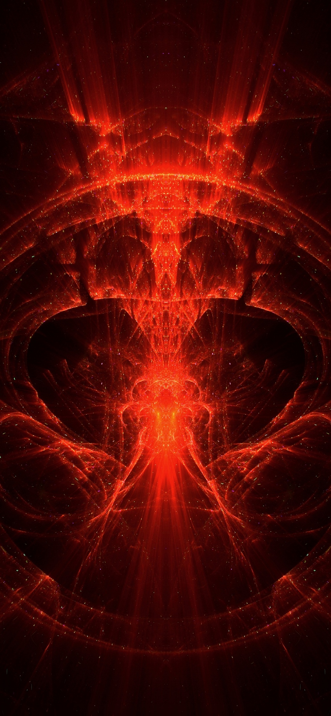 Red and Black Abstract Painting. Wallpaper in 1125x2436 Resolution