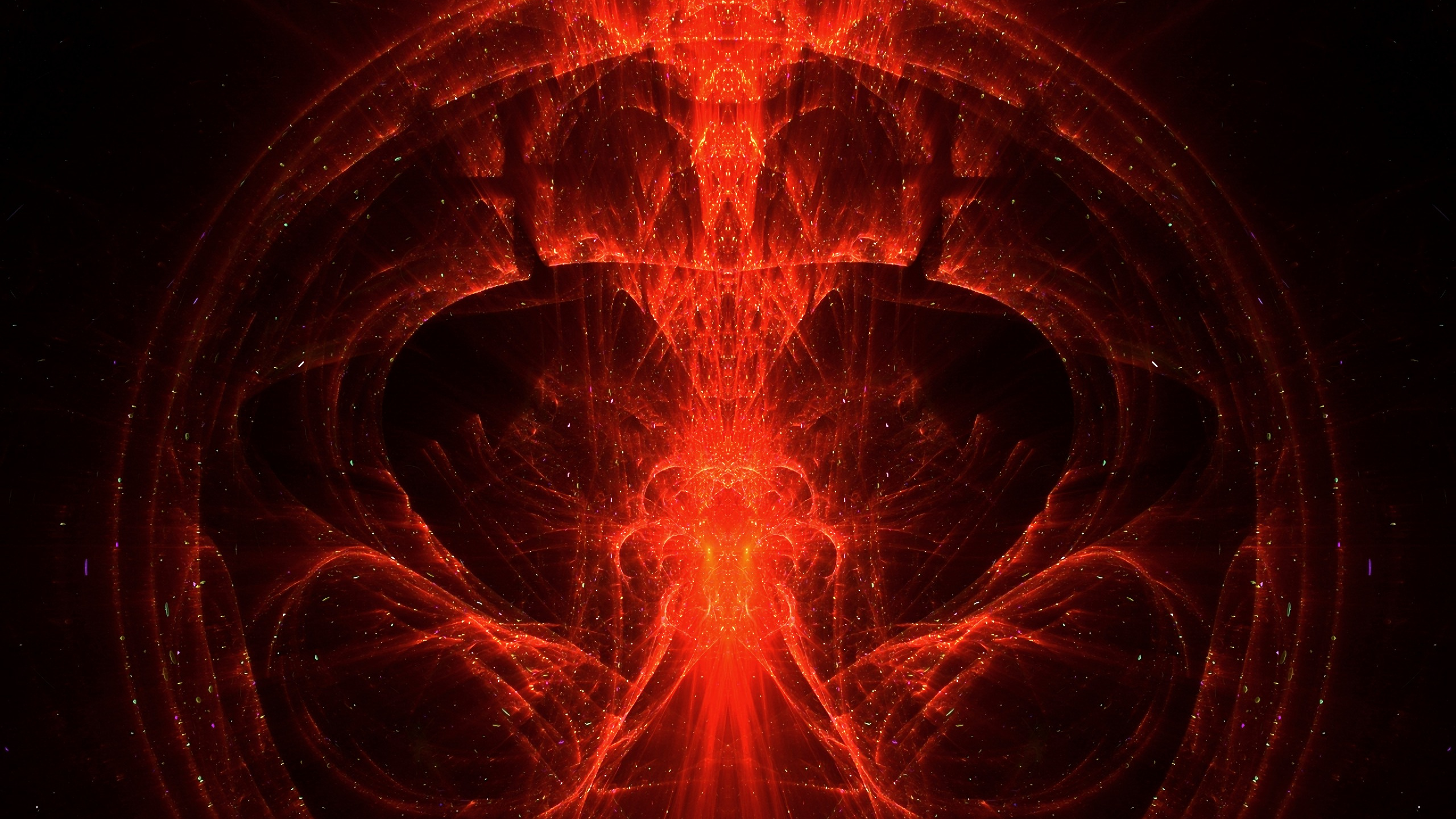 Red and Black Abstract Painting. Wallpaper in 2560x1440 Resolution