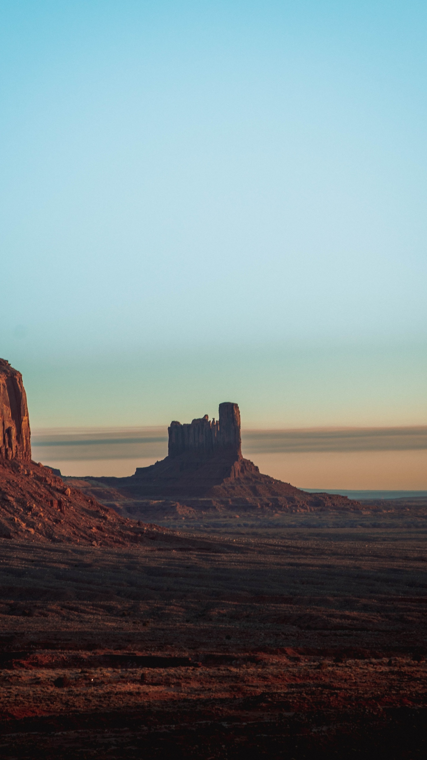 Oljato-Monument Valley, Butte, Desserts, Morgen, Monument Valley. Wallpaper in 1440x2560 Resolution