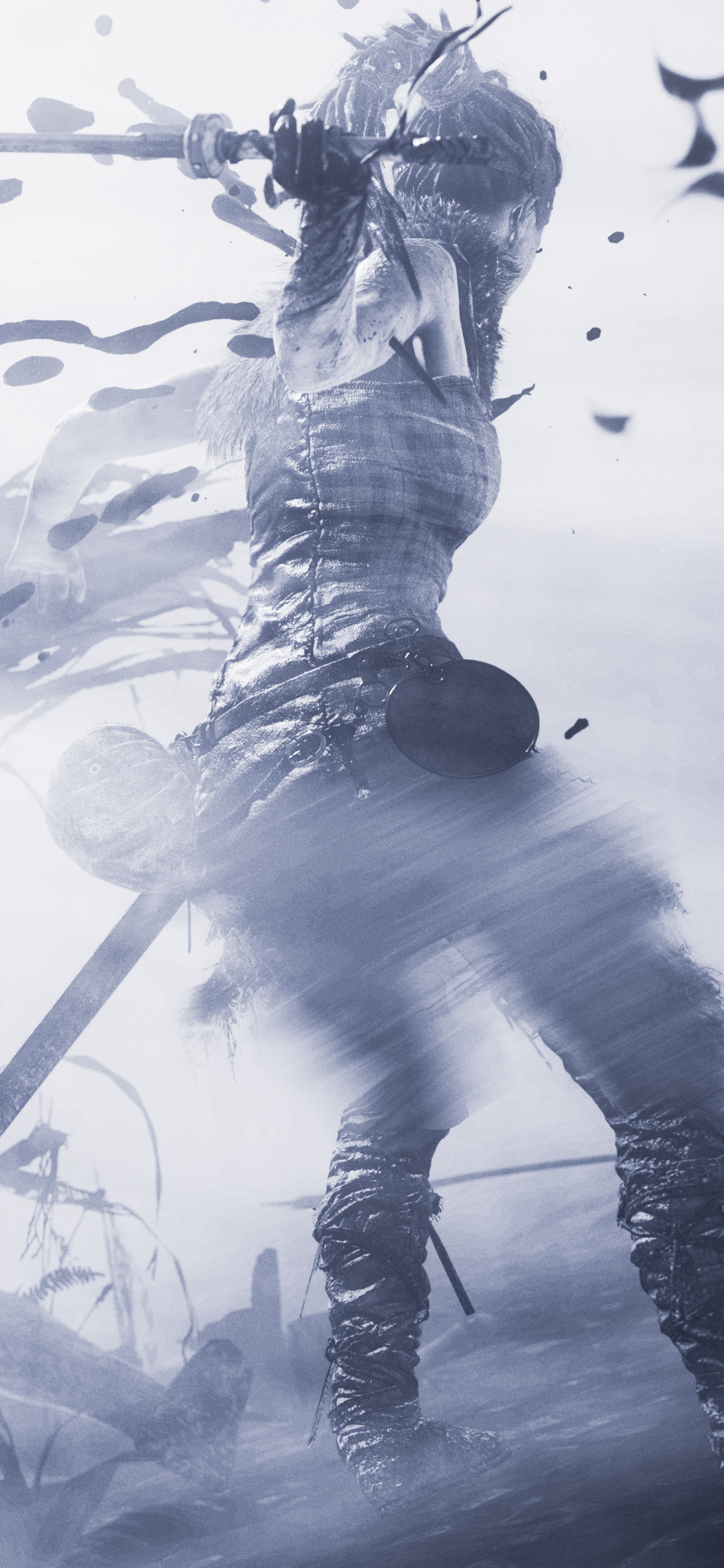 Homme en Veste Noire Tenant un Fusil. Wallpaper in 1242x2688 Resolution