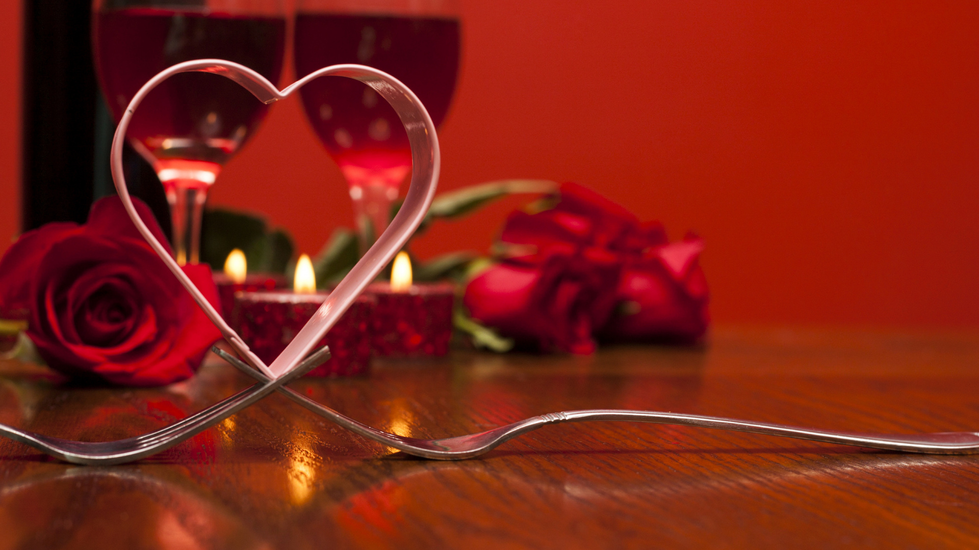 Valentines Day, Red, Heart, Stemware, Love. Wallpaper in 1920x1080 Resolution