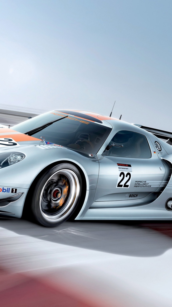 Weißer Und Roter Porsche 911. Wallpaper in 720x1280 Resolution