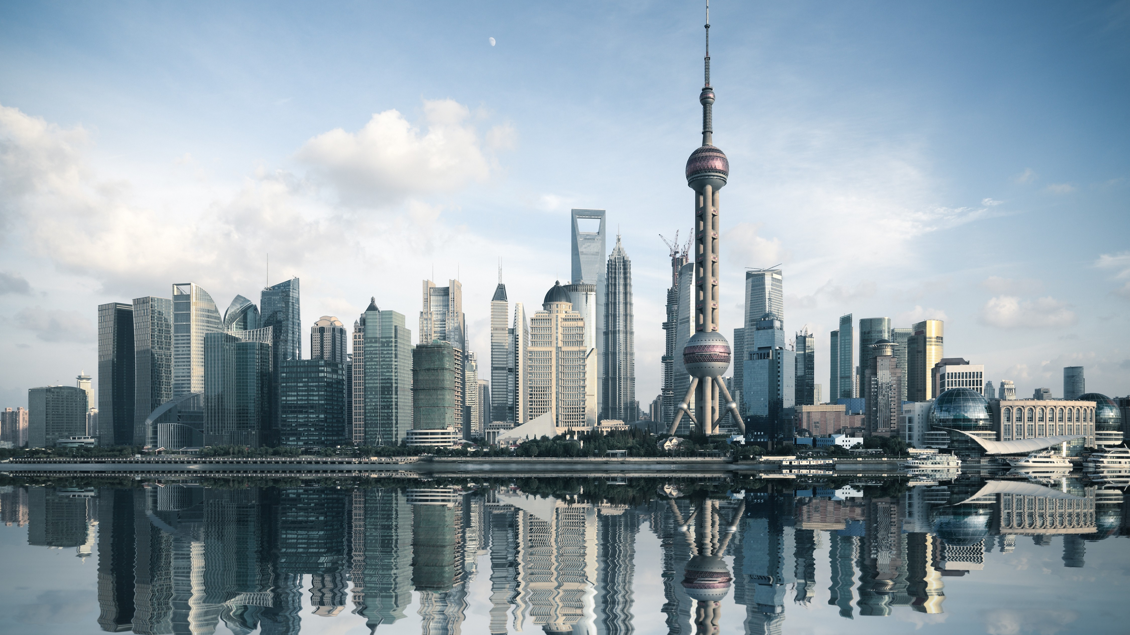 City Skyline Under Blue Sky During Daytime. Wallpaper in 3840x2160 Resolution