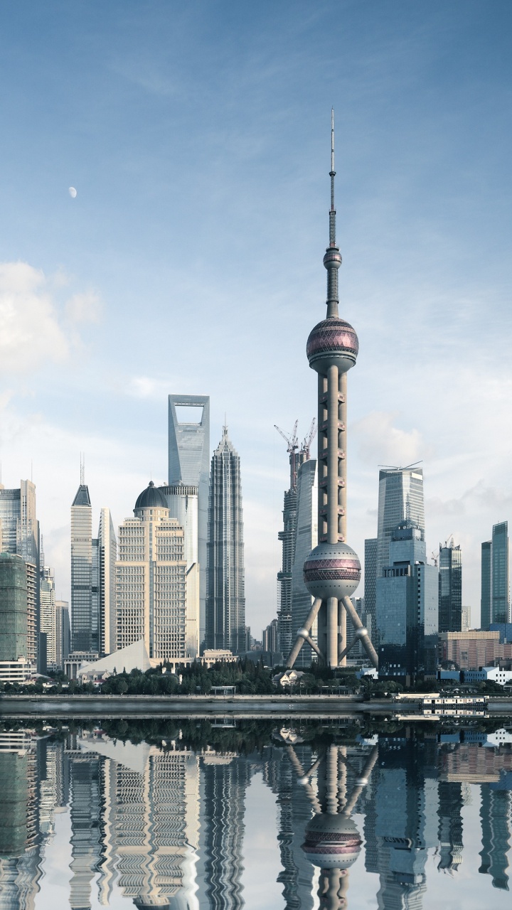 City Skyline Under Blue Sky During Daytime. Wallpaper in 720x1280 Resolution