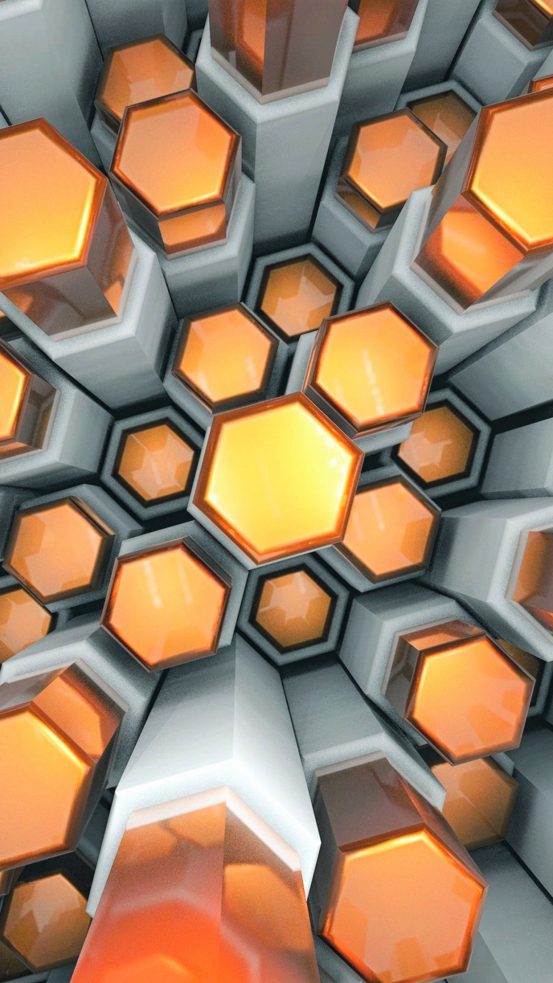 Orange and Gray Abstract Art. Wallpaper in 1080x1920 Resolution