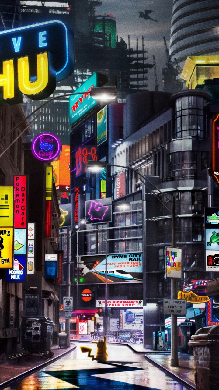 海报, 皮卡丘, 电子标牌, 大都会, 标牌 壁纸 720x1280 允许