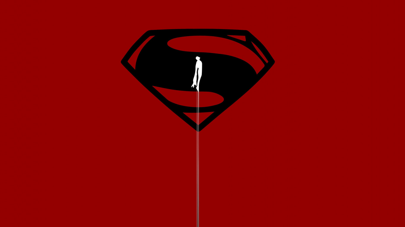 Schwarze Und Rote Herzillustration. Wallpaper in 1366x768 Resolution