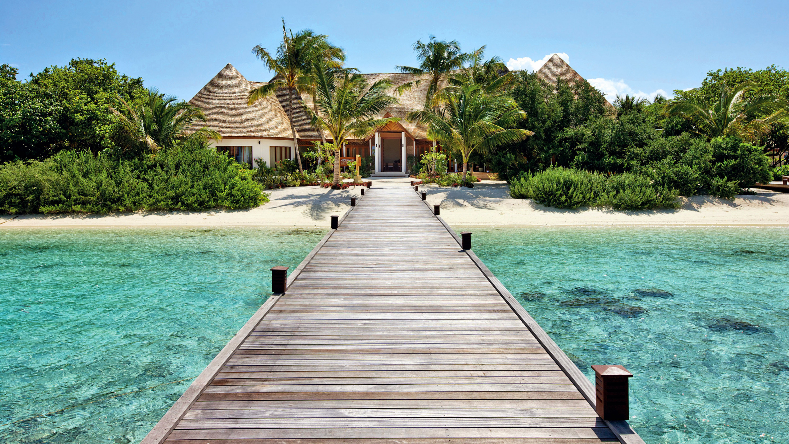 Braunes Holzdock in Der Nähe Eines Gewässers Tagsüber. Wallpaper in 2560x1440 Resolution