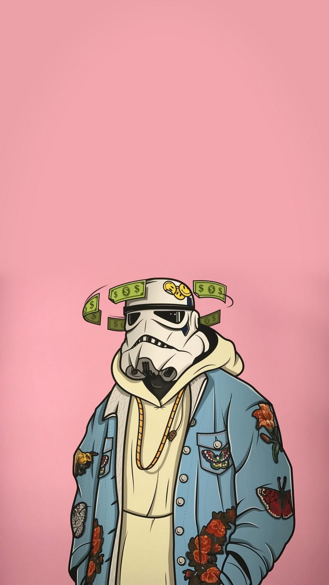 Dinero de la Guerra de Las Galaxias, Anakin Skywalker, Star Wars, Stormtrooper, Barba. Wallpaper in 1080x1920 Resolution