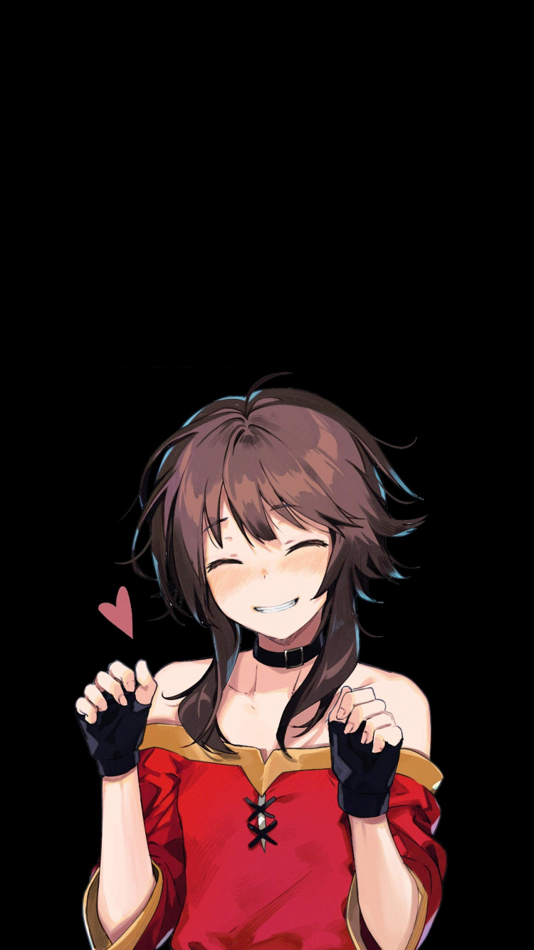 Megumin, KonoSuba, Death Note, Human Body, Cartoon. Wallpaper in 750x1334 Resolution