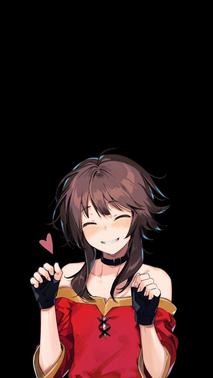 Megumin, KonoSuba, Death Note, Menschlichen Körper, Cartoon. Wallpaper in 720x1280 Resolution