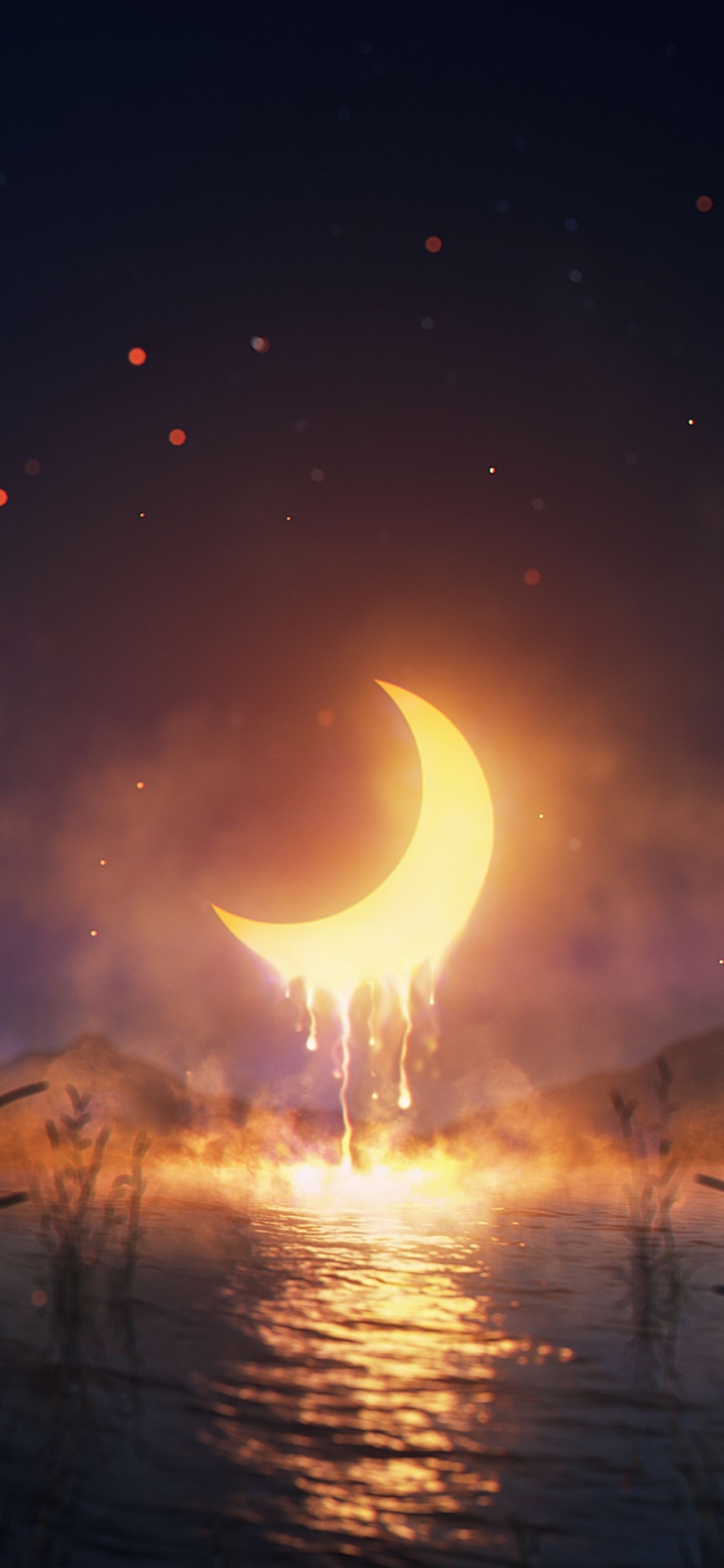 Nature, Atmosphere, Moon, Natural Environment, Natural Landscape. Wallpaper in 1242x2688 Resolution