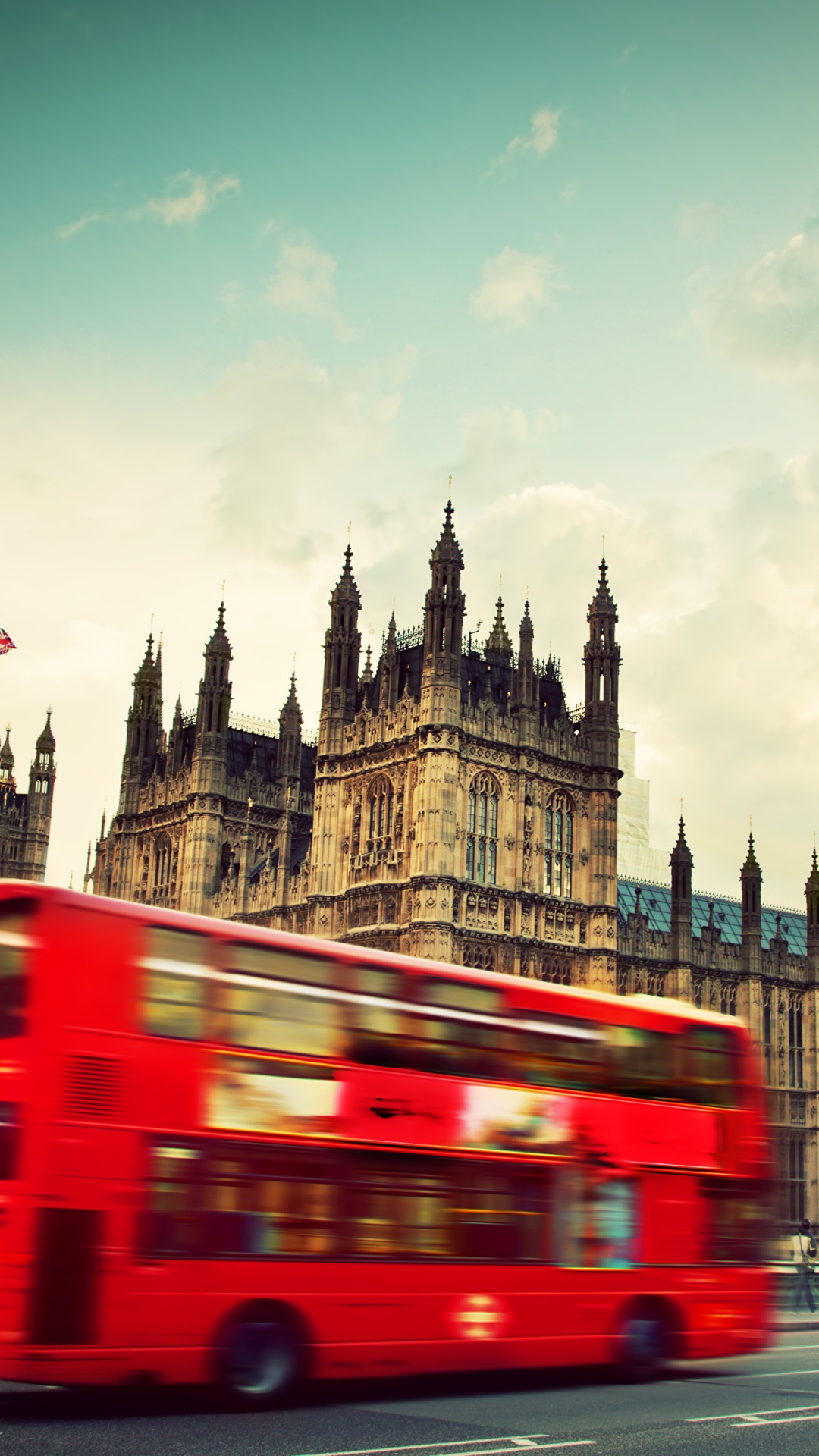 Red Double Decker Bus on Road Near Big Ben During Daytime. Wallpaper in 1080x1920 Resolution