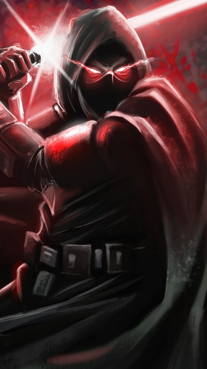 Rote Und Schwarze Monsterillustration. Wallpaper in 720x1280 Resolution