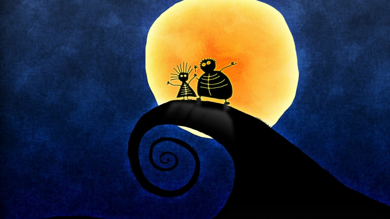 Personne en Veste Noire Debout Sur L'illustration de la Lune Bleue. Wallpaper in 1280x720 Resolution