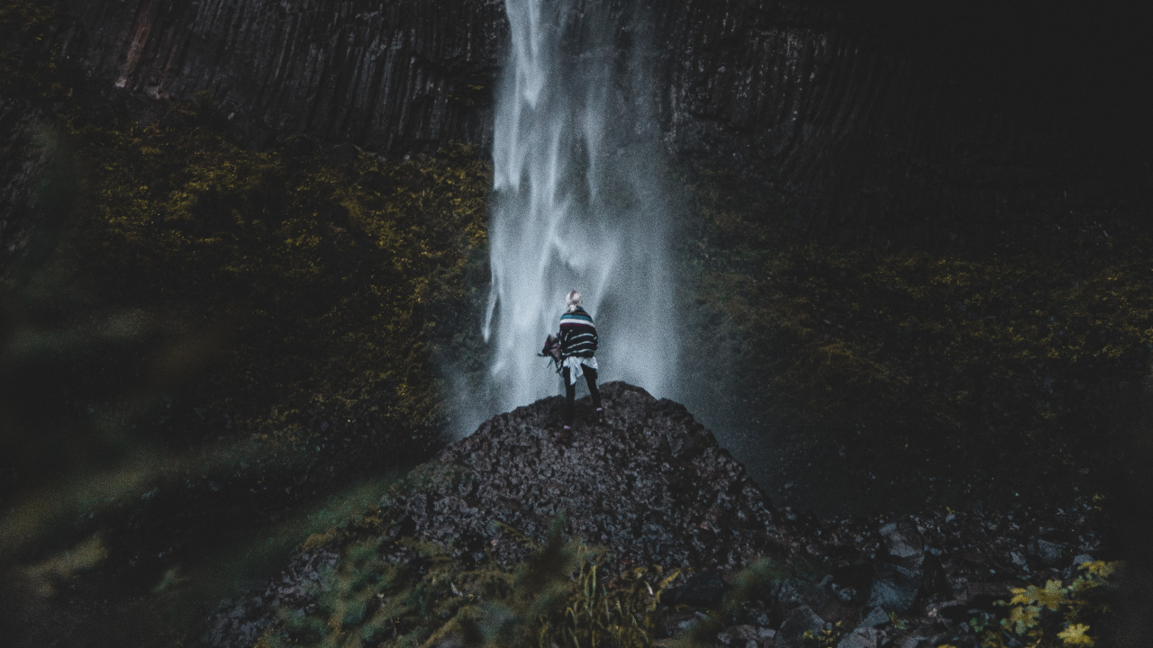 Waterfall, Water, Nature, Water Resources, Natural Landscape. Wallpaper in 1280x720 Resolution