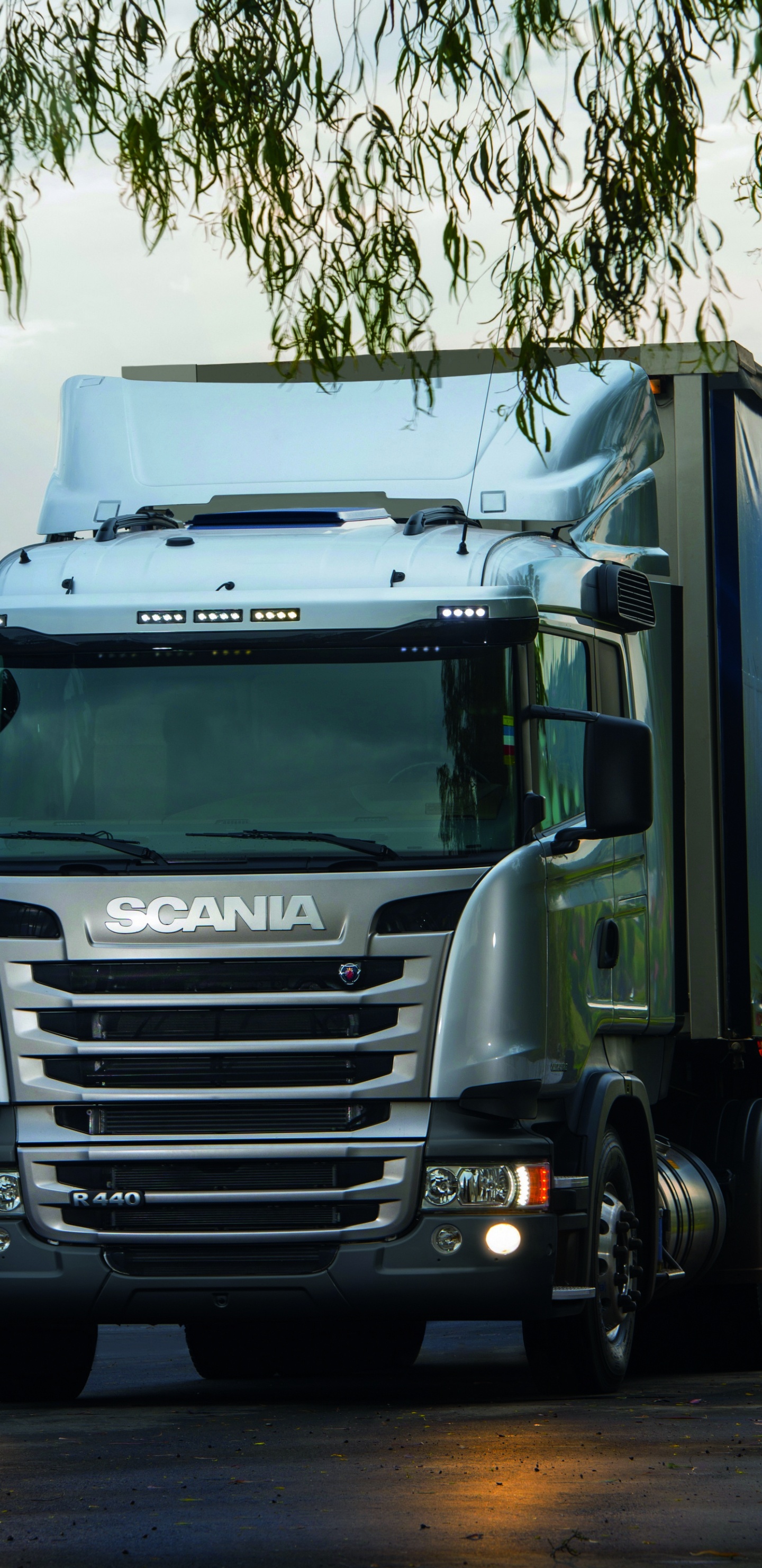 Camion Blanc Sur Route Pendant la Journée. Wallpaper in 1440x2960 Resolution