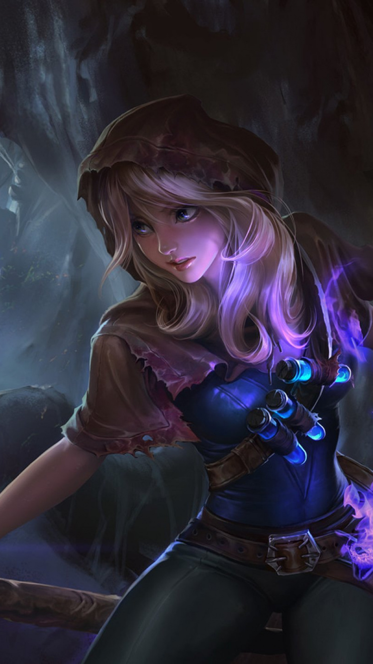 Mujer en Vestido Azul y Negro Personaje de Anime. Wallpaper in 750x1334 Resolution