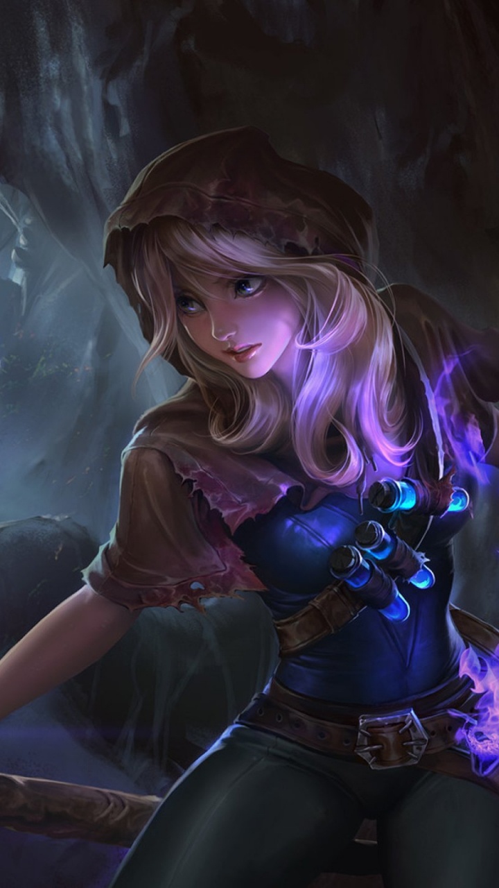 Femme en Robe Bleue et Noire Personnage D'anime. Wallpaper in 720x1280 Resolution