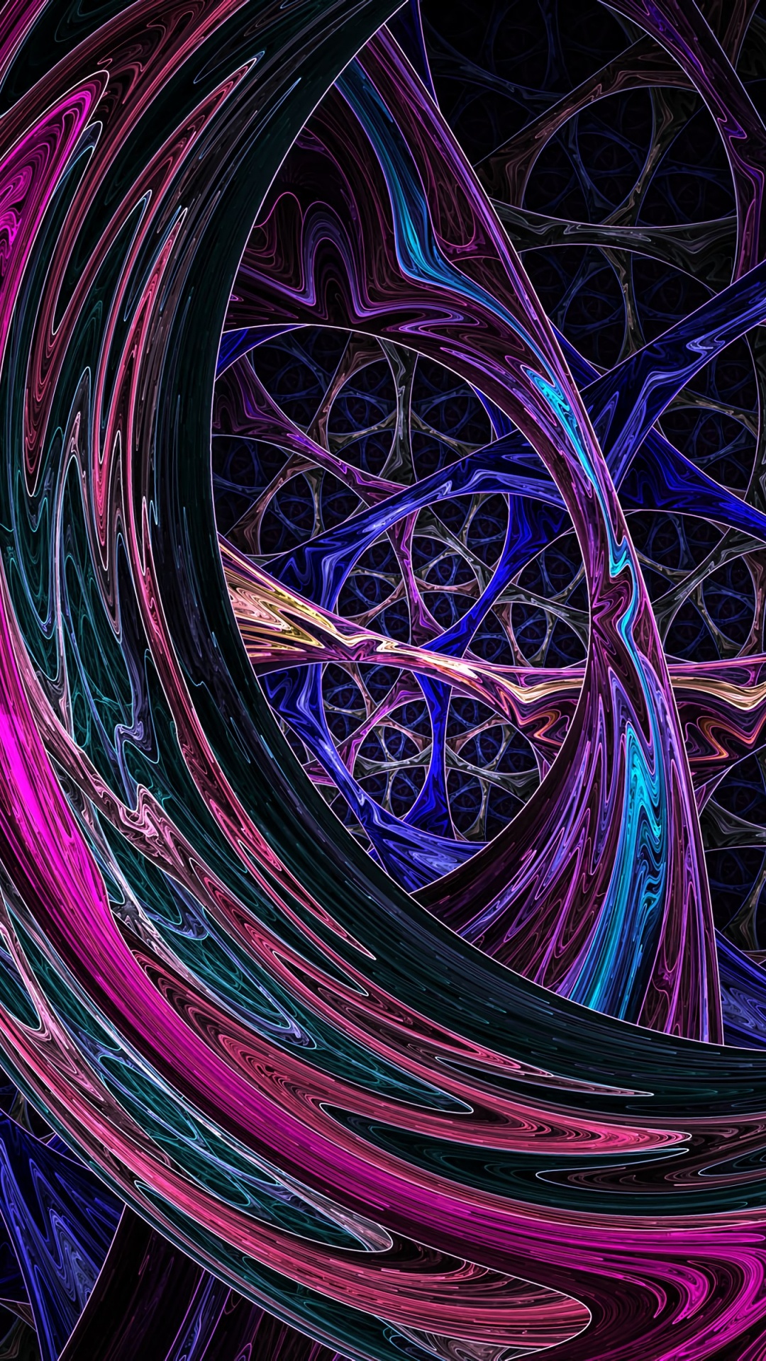 Fond D'écran Numérique Violet et Bleu Clair. Wallpaper in 1080x1920 Resolution