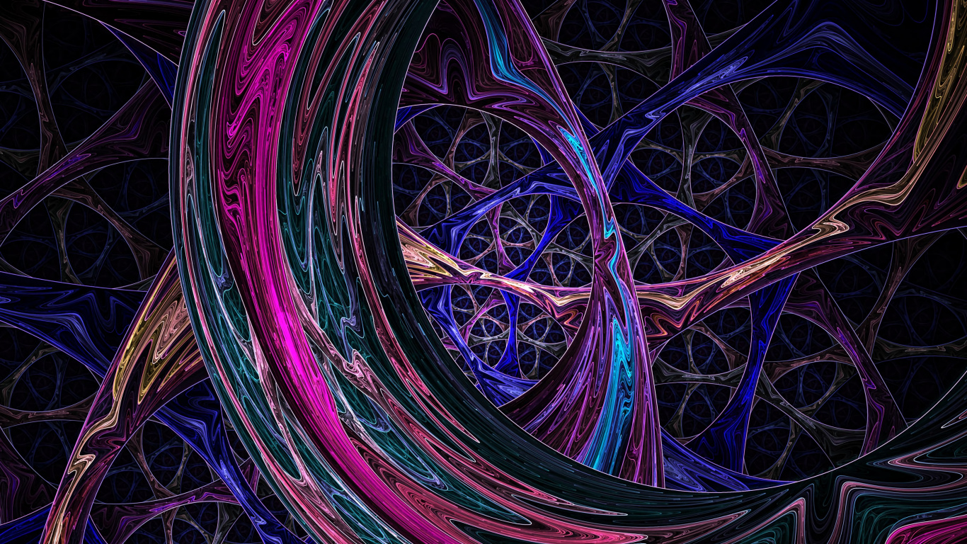 Fond D'écran Numérique Violet et Bleu Clair. Wallpaper in 1366x768 Resolution