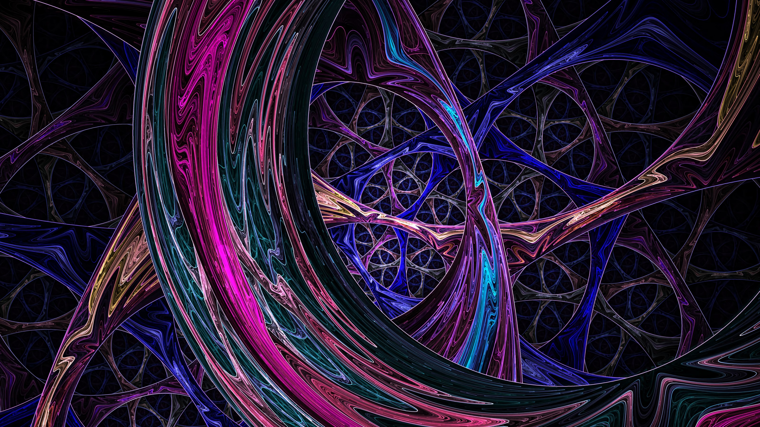 Fond D'écran Numérique Violet et Bleu Clair. Wallpaper in 2560x1440 Resolution